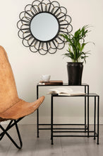 Lataa kuva Galleria-katseluun, Musta metallinen bambupeili
